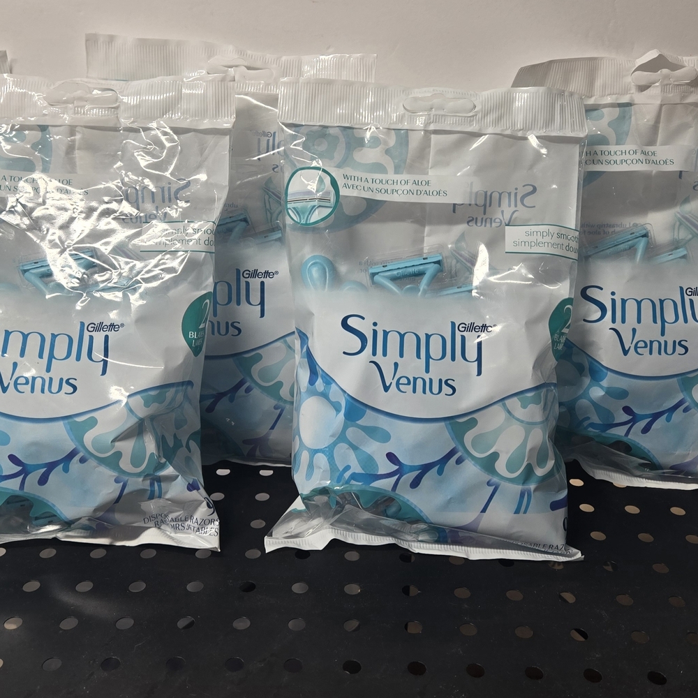 Simply Venus Blue Razors 9 Count Per Bag 6 Bags Total